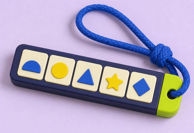 An indigo and lime personalised name bar gift concept